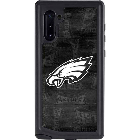 NFL Philadelphia Eagles Black & White Galaxy Note 10 Waterproof Case