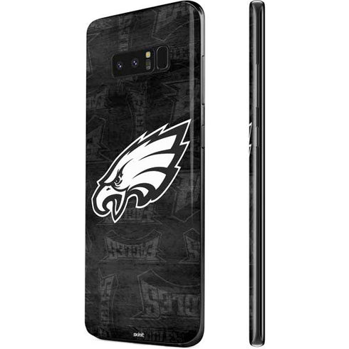 NFL Philadelphia Eagles Black & White Galaxy Note 8 Skin