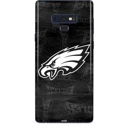 NFL Philadelphia Eagles Black & White Galaxy Note 9 Skin