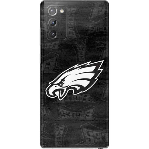 NFL Philadelphia Eagles Black & White Galaxy Note20 5G Skin