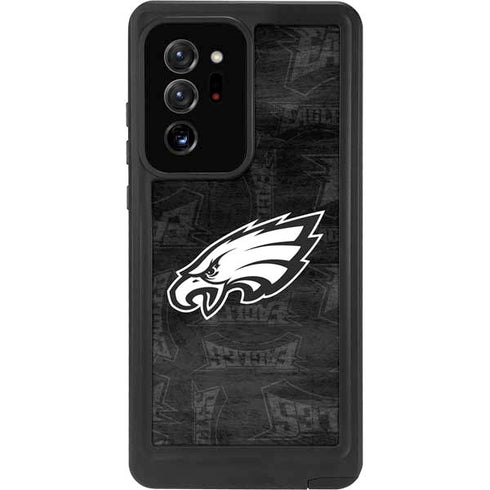 NFL Philadelphia Eagles Black & White Galaxy Note20 Ultra 5G Waterproof Case