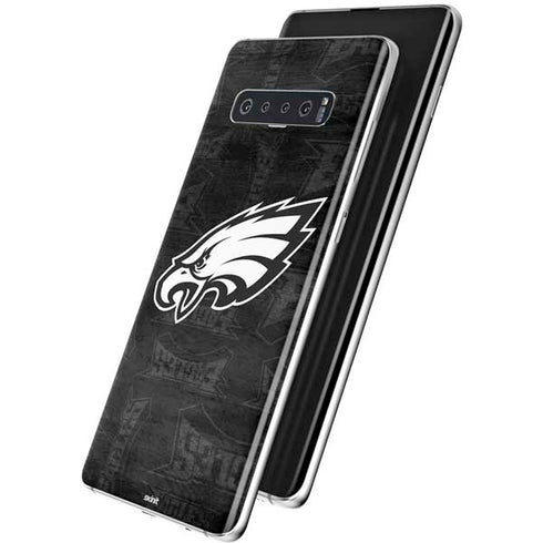 NFL Philadelphia Eagles Black & White Galaxy S10 Plus Skin