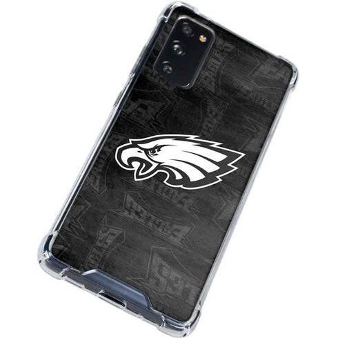 NFL Philadelphia Eagles Black & White Galaxy S20 FE Clear Case