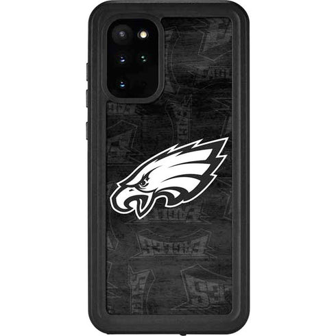 NFL Philadelphia Eagles Black & White Galaxy S20 Plus Waterproof Case