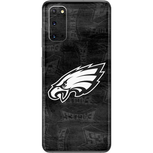NFL Philadelphia Eagles Black & White Galaxy S20 Skin