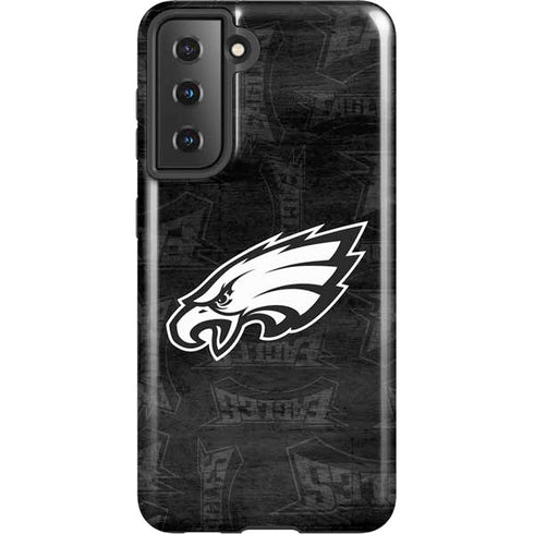 NFL Philadelphia Eagles Black & White Galaxy S21 5G Pro Case