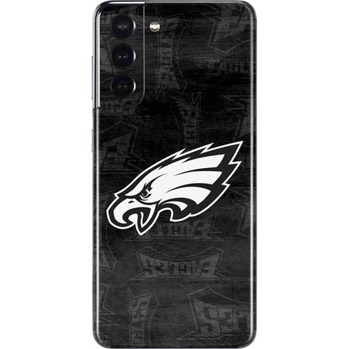 NFL Philadelphia Eagles Black & White Galaxy S21 5G Skin