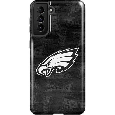 NFL Philadelphia Eagles Black & White Galaxy S21 FE Pro Case