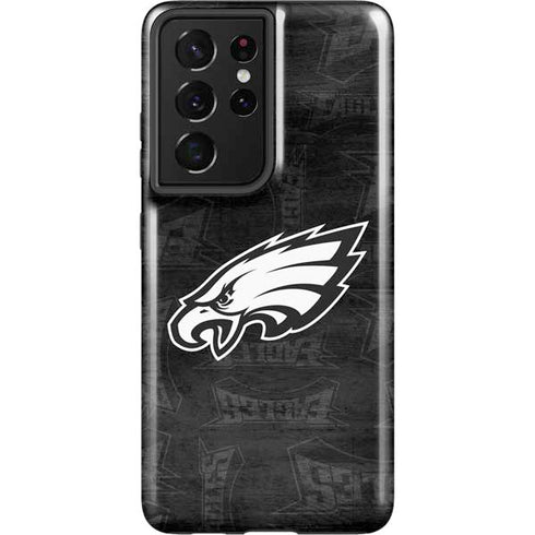 NFL Philadelphia Eagles Black & White Galaxy S21 Ultra 5G Pro Case