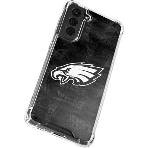 NFL Philadelphia Eagles Black & White Galaxy S22 Clear Case