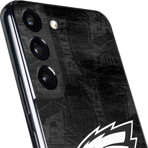NFL Philadelphia Eagles Black & White Galaxy S22 Skin