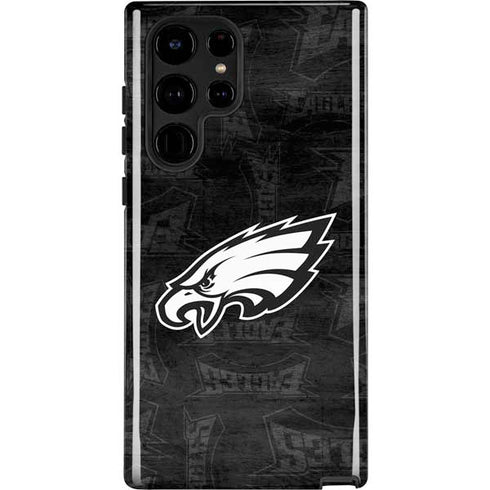 NFL Philadelphia Eagles Black & White Galaxy S22 Ultra Pro Case