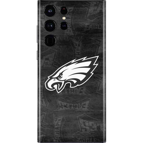 NFL Philadelphia Eagles Black & White Galaxy S22 Ultra Skin