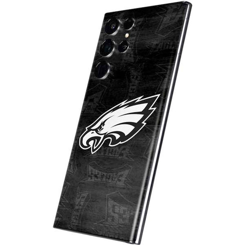 NFL Philadelphia Eagles Black & White Galaxy S22 Ultra Skin