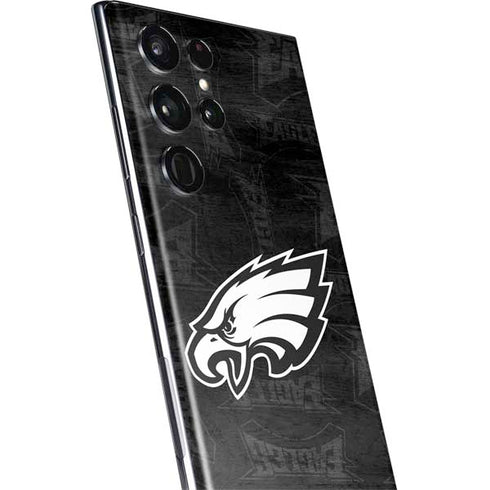 NFL Philadelphia Eagles Black & White Galaxy S22 Ultra Skin
