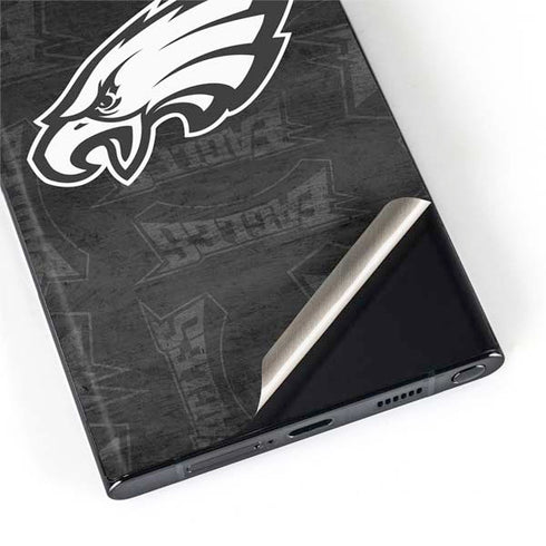NFL Philadelphia Eagles Black & White Galaxy S22 Ultra Skin