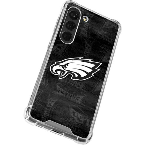 NFL Philadelphia Eagles Black & White Galaxy S23 Clear Case