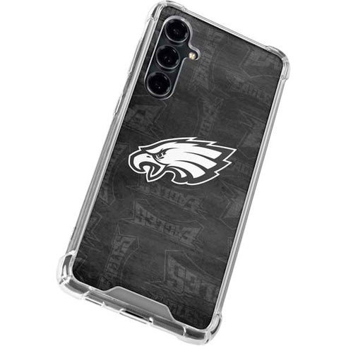 NFL Philadelphia Eagles Black & White Galaxy S23 FE Clear Case