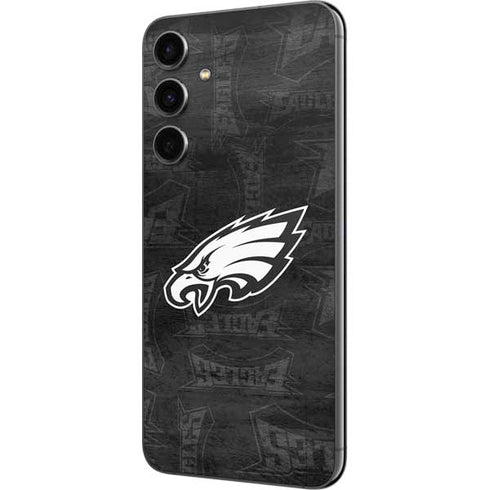 NFL Philadelphia Eagles Black & White Galaxy S23 FE Skin