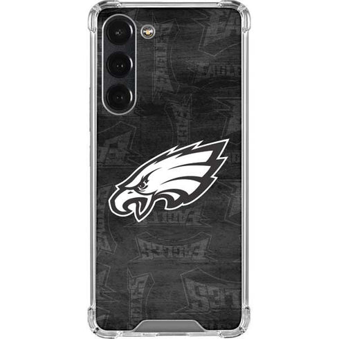 NFL Philadelphia Eagles Black & White Galaxy S23 Plus Clear Case