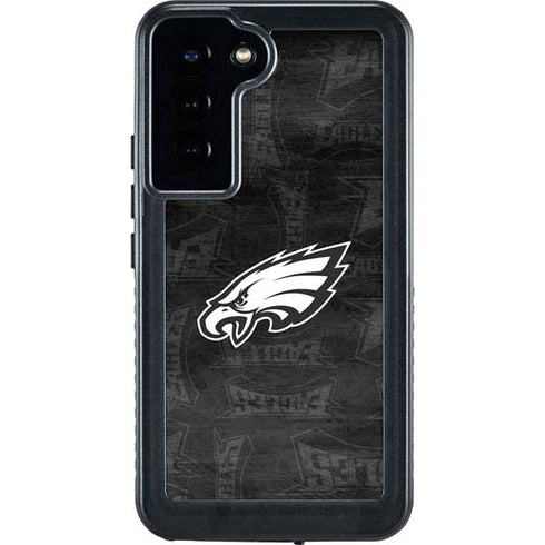NFL Philadelphia Eagles Black & White Galaxy S23 Plus Waterproof Case