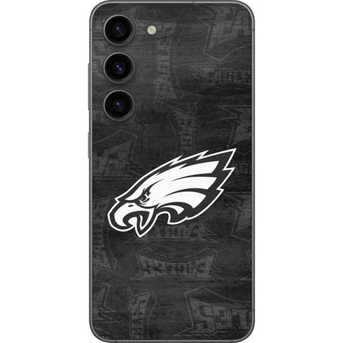 NFL Philadelphia Eagles Black & White Galaxy S23 Skin