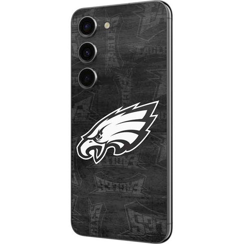 NFL Philadelphia Eagles Black & White Galaxy S23 Skin