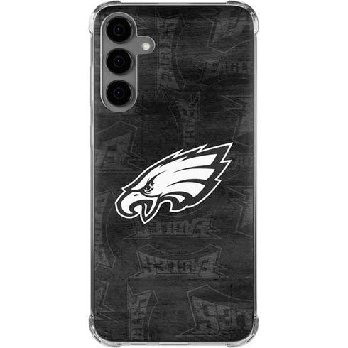 NFL Philadelphia Eagles Black & White Galaxy S24 Plus Clear Case