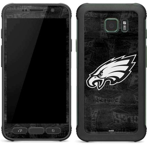 NFL Philadelphia Eagles Black & White Galaxy S7 Active Skin