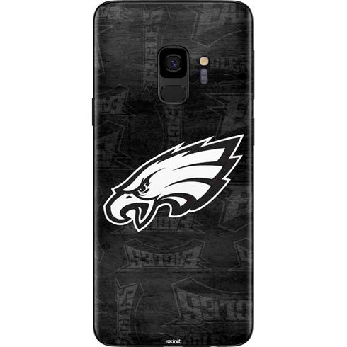 NFL Philadelphia Eagles Black & White Galaxy S9 Skin