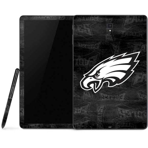 NFL Philadelphia Eagles Black & White Samsung Galaxy Tab Skin
