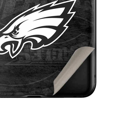 NFL Philadelphia Eagles Black & White Galaxy Z Flip Skin
