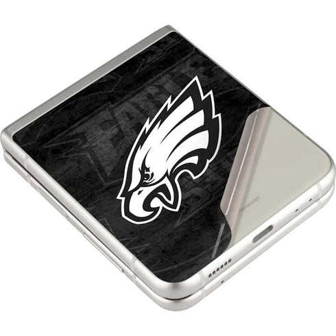 NFL Philadelphia Eagles Black & White Galaxy Z Flip3 5G Skin
