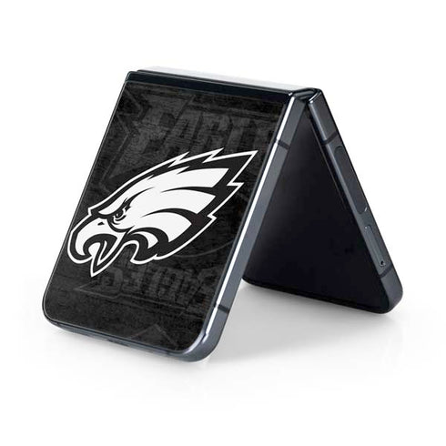 NFL Philadelphia Eagles Black & White Galaxy Z Flip5 5G Skin