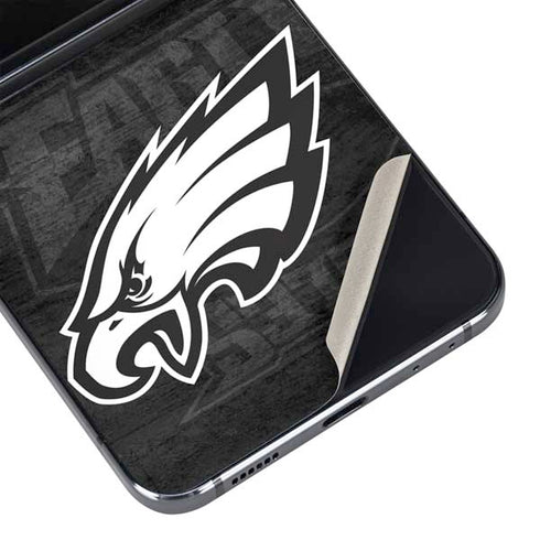 NFL Philadelphia Eagles Black & White Galaxy Z Flip5 5G Skin