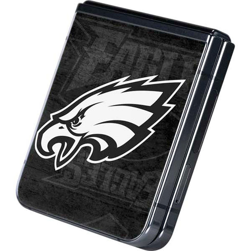 NFL Philadelphia Eagles Black & White Galaxy Z Flip5 5G Skin