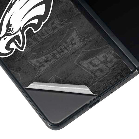 NFL Philadelphia Eagles Black & White Galaxy Z Fold4 5G Skin