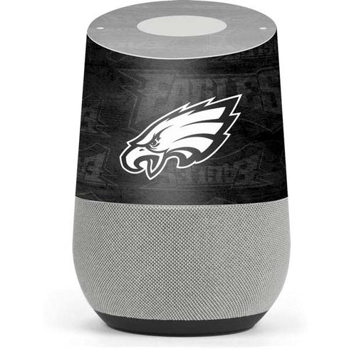 NFL Philadelphia Eagles Black & White Google Home Skin