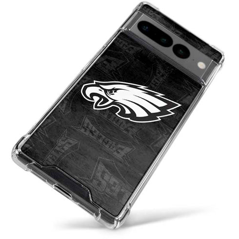 NFL Philadelphia Eagles Black & White Google Pixel 7 Pro Clear Case