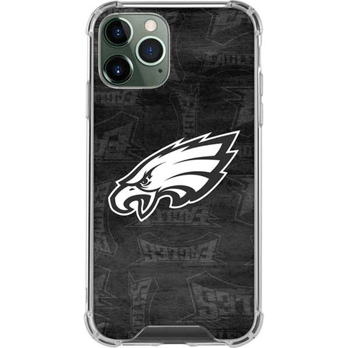 NFL Philadelphia Eagles Black & White iPhone 11 Pro Max Clear Case