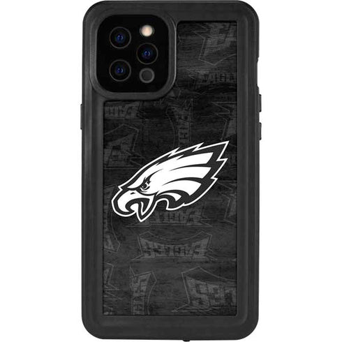 NFL Philadelphia Eagles Black & White iPhone 12 Pro Max Waterproof Case
