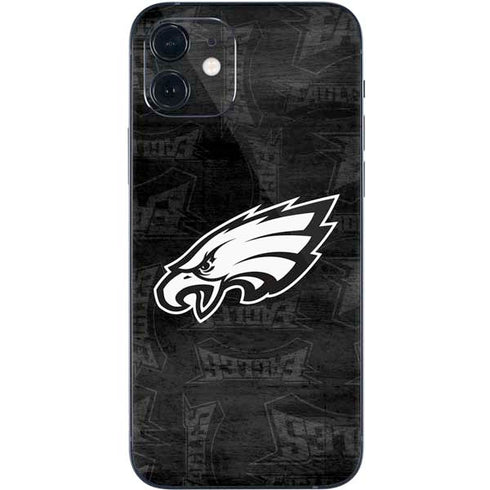 NFL Philadelphia Eagles Black & White iPhone 12 Skin