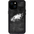 NFL Philadelphia Eagles Black & White iPhone 13 Mini Waterproof Case