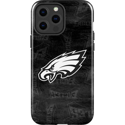 NFL Philadelphia Eagles Black & White iPhone 13 Pro Max Impact Case