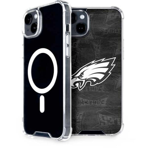 NFL Philadelphia Eagles Black & White iPhone 15 Plus MagSafe Case