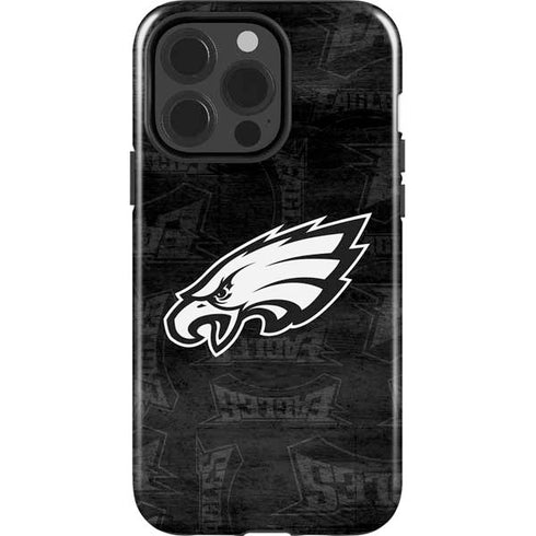 NFL Philadelphia Eagles Black & White iPhone 15 Pro Impact Case