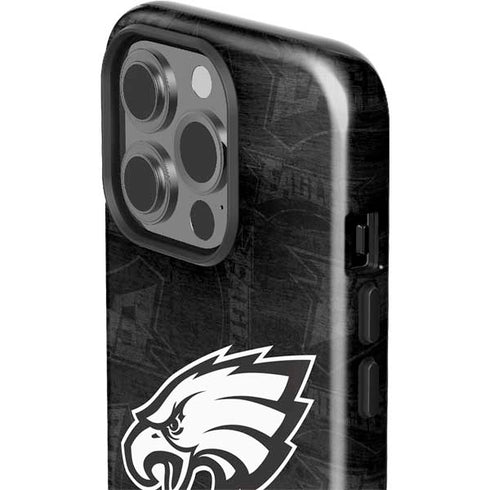NFL Philadelphia Eagles Black & White iPhone 15 Pro Impact Case