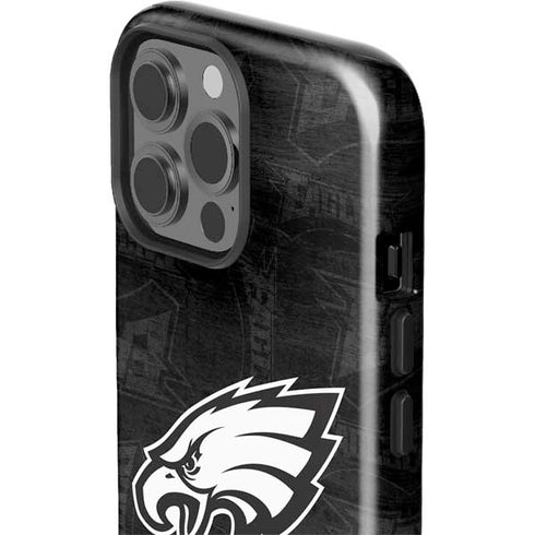 NFL Philadelphia Eagles Black & White iPhone 15 Pro Max Impact Case
