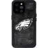 NFL Philadelphia Eagles Black & White iPhone 14 Pro Max Waterproof Case