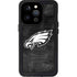 NFL Philadelphia Eagles Black & White iPhone 14 Pro Waterproof Case
